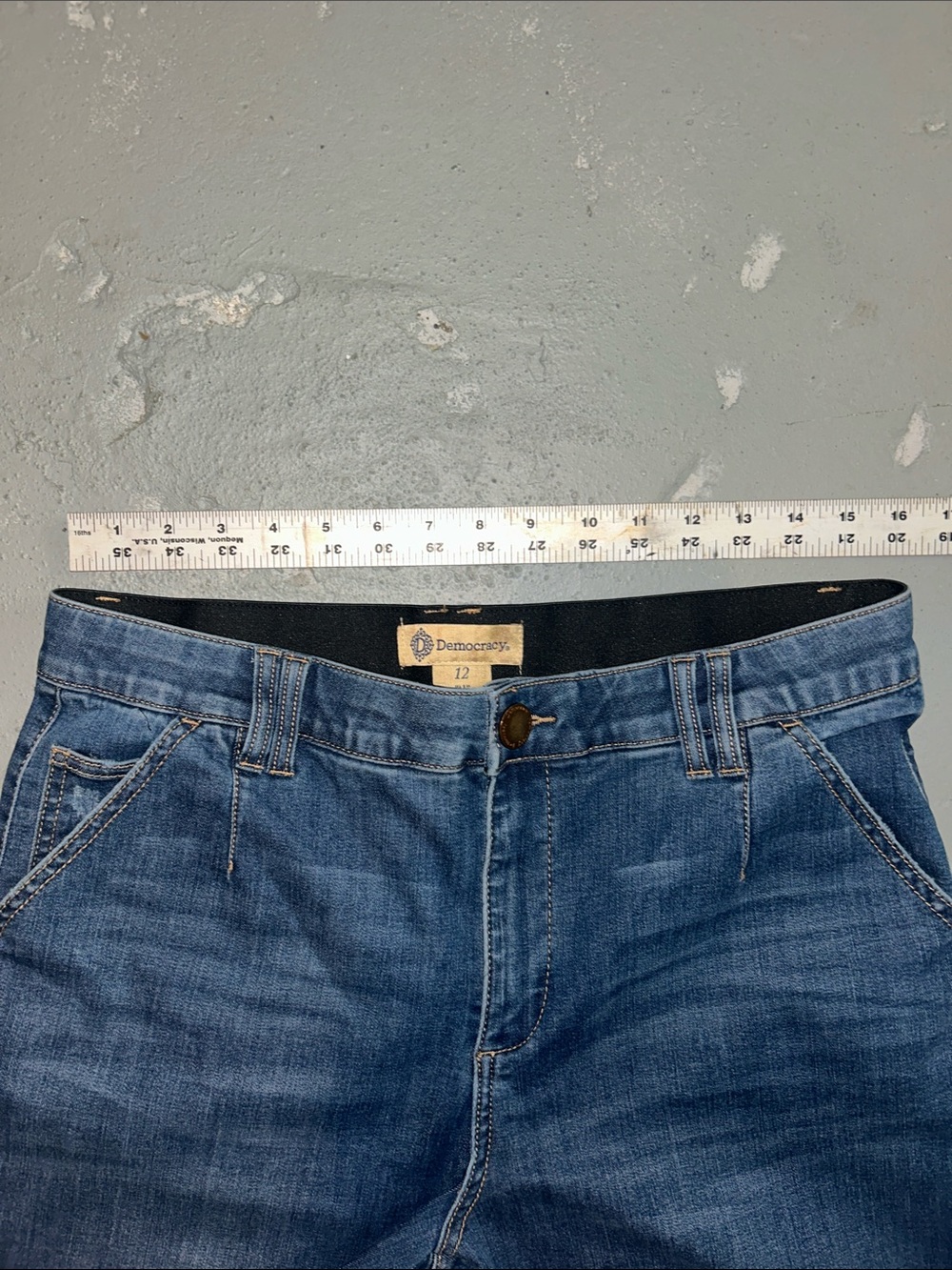 Democracy Wide Leg Jeans in Classic Blue - Picture 7 of 7
